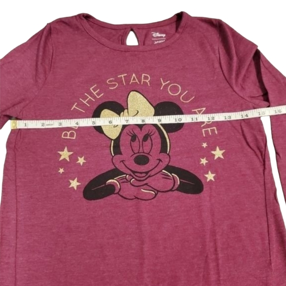 Disney Girls Purple Minnie Mouse Long Sleeve Shirt Size 12 - Picture 4 of 7